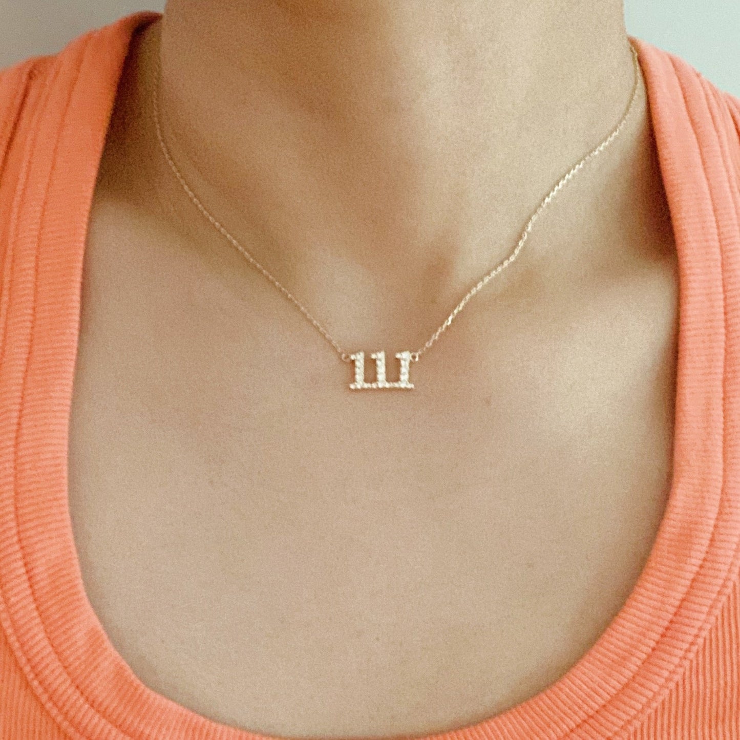 Dainty Angel Number Necklace-2