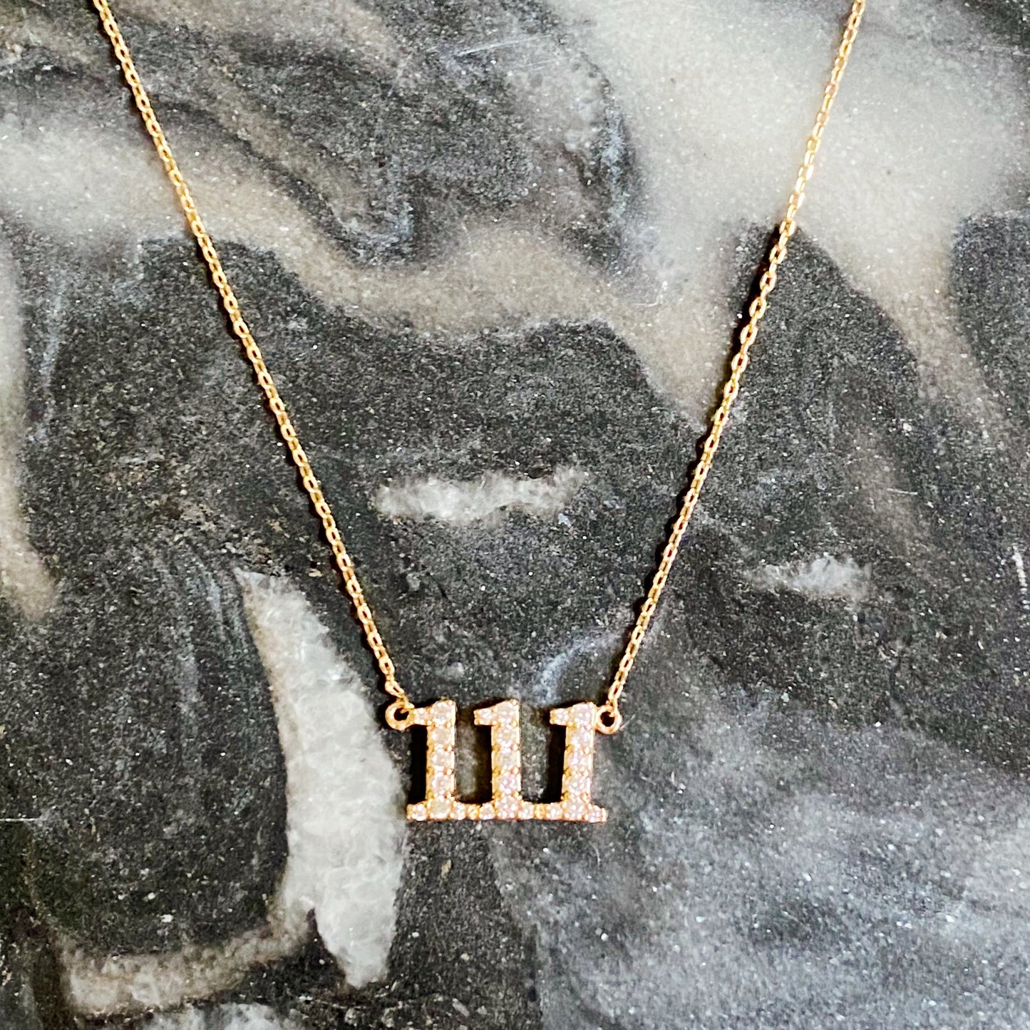 Dainty Angel Number Necklace-1