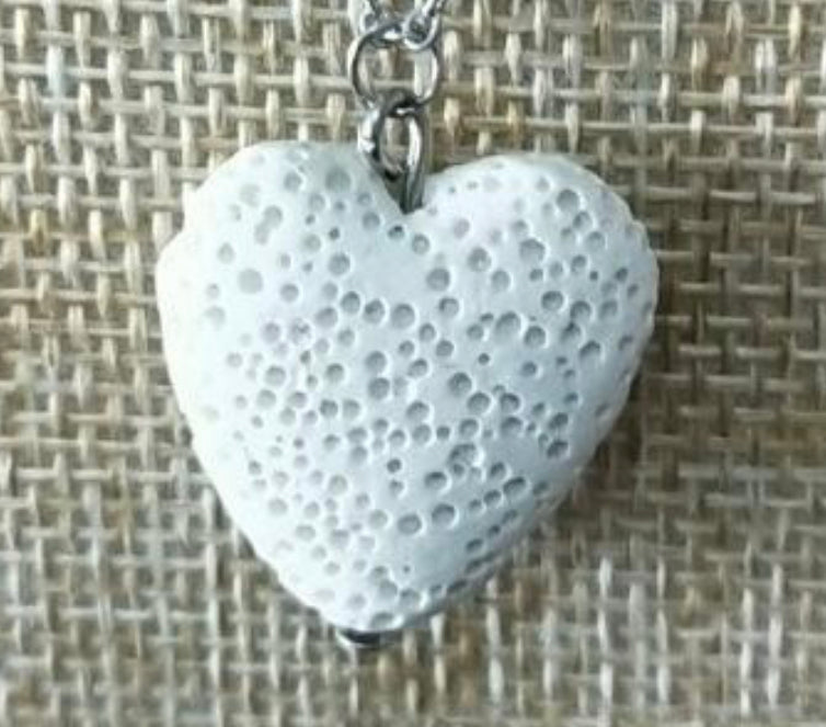 Heart Lava Aromatherapy Necklace-8
